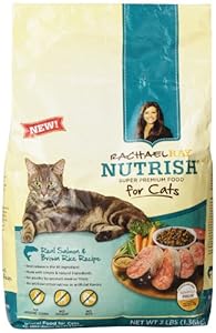 RACHAEL RAY NUTRISH Natural Cat Food, Real Salmon & Brown Rice, 3 lb bag
