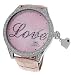 Q&Q WOmen's Jumbo Love Watch With Leather Strap Band