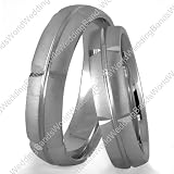 18K Gold Diamond Cut His and Her Wedding Bands Set, 5 mm Wide and Brush Finish