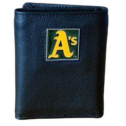 Oakland Athletics - MLB Tri-fold Leather & Canvas Wallet