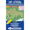 Lana, Etschtal: Wanderkarte Tabacco 046. 1:25000