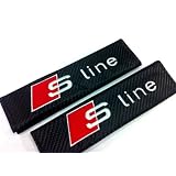 Audi S Line Carbon Fiber Seat Belt Cover Shoulder Pad Cushion (2 pcs) by Audi