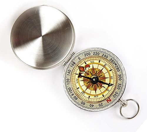 SE CC50B Glow-in-the-Dark Brass Compass