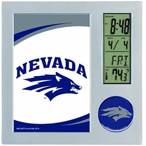 NCAA Nevada Wolf Pack Digital Desk Clock