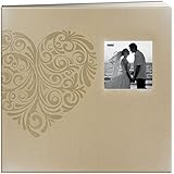 Pioneer Photo Albums MB-10EW Postbound Embossed Leatherette Frame Cover Wedding Memory Book, 12-Inch by 12-Inch, Heart