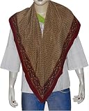 Hand Painted Print Silk Square Scarf Women's Accessory 111 x 111 Cms