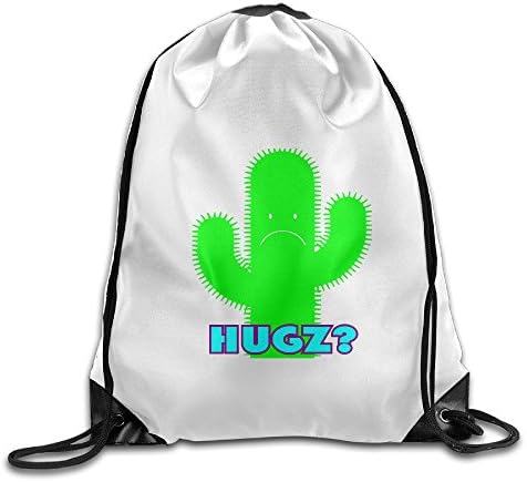 Custom Cute Cactus Hugz Slim Fit Backpack White
