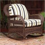 51O12vqxGPL. SL160  St. Kitts Patio Wicker Rocking Chair Fabric: SU 707