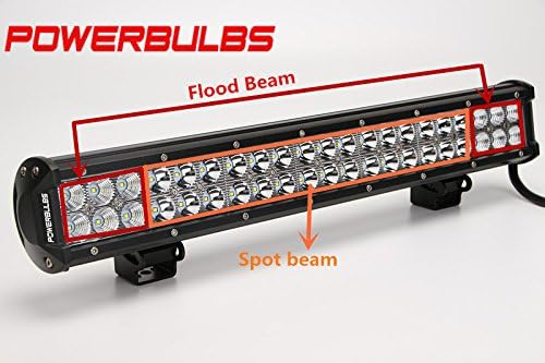 Power Bulbs 20'' Cree 126w Combo LED Light Bar Cree Leds Off Road Fog Driving ATV SUV UTV Car Truck