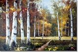 Birch Forest Path (24x36)