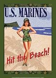 Sign US Marines Hit The Beach