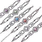 Pewter and Cat's Eye Bracelets (Pack of 6)