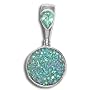 Sterling Silver Green Drusy and Apatite Pendant by Sajen