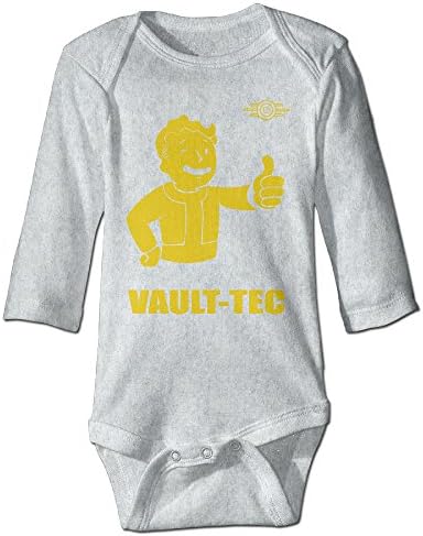 YONLY Baby Boys Fallout 4 Logo Side Snap Bodysuits 24 Months Ash