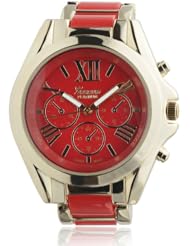 Brinley Co. Womens Roman Numeral Metal Link Watch