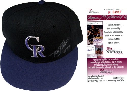 Todd Helton Autographed/Hand Signed Colorado Rockies Baseball Cap (James Spence)
