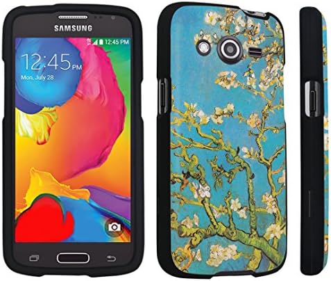 DuroCase ® Samsung Galaxy Avant G386T Hard Case Black - (Blossoming Almond Tree)