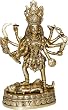 Kali Statue Brass Decor 5 x 2.75 x 9.25 inches