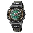 Armitron Men`s 201437GRN Chronograph Analog-Digital Instalite Black Sport Watch