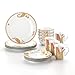 Rachael Ray Dinnerware Paisley 4-Piece Porcelain Dinner Plate Set