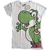 Nintendo Super Mario World Pop Yoshi Fashion White Juniors T-shirt
