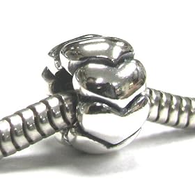 Sterling Silver Endless Love Heart Bead Charm Compatible with Pandora Troll Chamilia Biagi European Story Charm Bracelets Jewelry