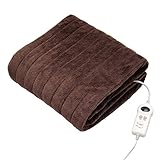 Osily Luxury Soft Washable Electric Heated Chocolate Throw