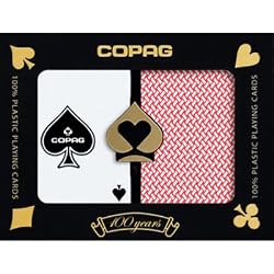 Copag Bridge Export Jumbo Index Plastic Playing Cards (Blue/Red)