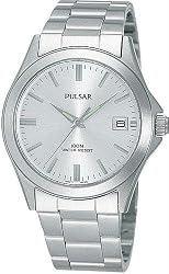 Men's Stainless Steel Dress Watch Silver Dial