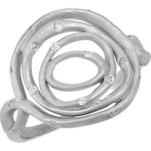 IceCarats Designer Jewelry Sterling Silver Ring For Diamonds Size 8