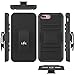 iPhone 7 Plus Case, LK [Heavy Duty] Black Armor Holster Defender Full Body Protective Hybrid Case Cover with Belt Clip for Apple iPhone 7 Plus