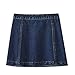 Dixperfect Button-Front A-Line Denim Skirt for Women and Girls