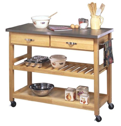 Best Price Home Styles Stainless Steel Top Kitchen Cart