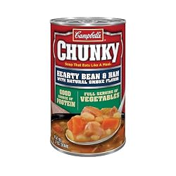 Campbell's Chunky Hearty Bean With Ham Easy Open, 19-Ounce Cans (Pack of 12)