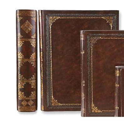 Large Gold Corners Italian Leather Album