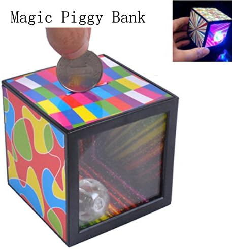Polade Funny Flash Magic Money Box Piggy Bank Coin Disappear Children Trick Toy