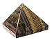 uGems Tiger Eye Pyramid Carved Stone Rock 1 1/2 Inch