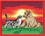 Ravensburger 28381 - Zarter Kuss im Abendrot - Malen nach Zahlen, 24 x 30 cm