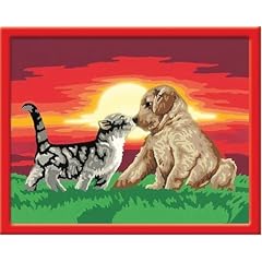 Ravensburger 28381 - Zarter Kuss im Abendrot - Malen nach Zahlen, 24 x 30 cm