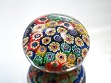 51O1w4xlrCL. SL160  Murano Handcraft Rainbow Millefiori Paperweight Art Glass
