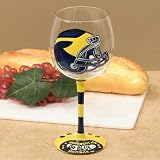 University of Michigan Wine Glass