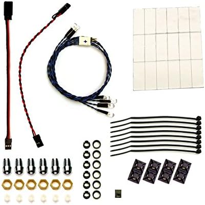 RC Lights 10061 Prewired 6 Led Head Amber Fog & Tail Lght 5mm 6/18