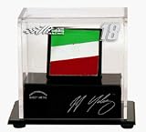 J.J. Yeley Logo Display Case with Piece of Race Used Sheet Metal