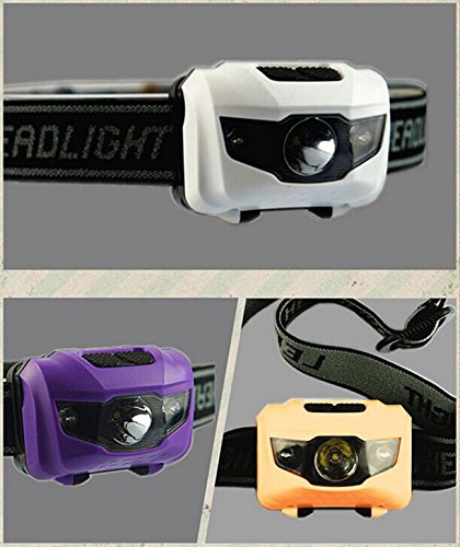 Baishidi 5w LED Headlamp 5 Modes Super Light, Super Bright -- Top Selling Compact Headlight for Running, Hiking, Cycling, Camping &amp; DIY Home Improvement Projects (White)