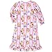 Disney Princess Girls Flannel Granny Gown Nightgown Pajamas (2T, Portrait Pink/White)
