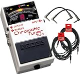 Boss TU-3 Tuner Pedal w/4 FREE Cables