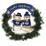 20" MLB San Diego Padres Snowman Couple Christmas Berries and Pine Cones Wreath
