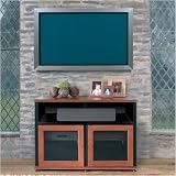 Synergy Cherry & Black Twin TV Cabinet with Flat Panel Mount