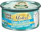 Pet Supplies : Fancy Feast Gourmet Cat Food Turkey Florentine in Sauce With Garden Greens, 3-Ounce Cans (Pack of 24)