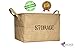 Proper Fulfillment 14.5x10.5x9-Inch Jute Storage Basket with Handles